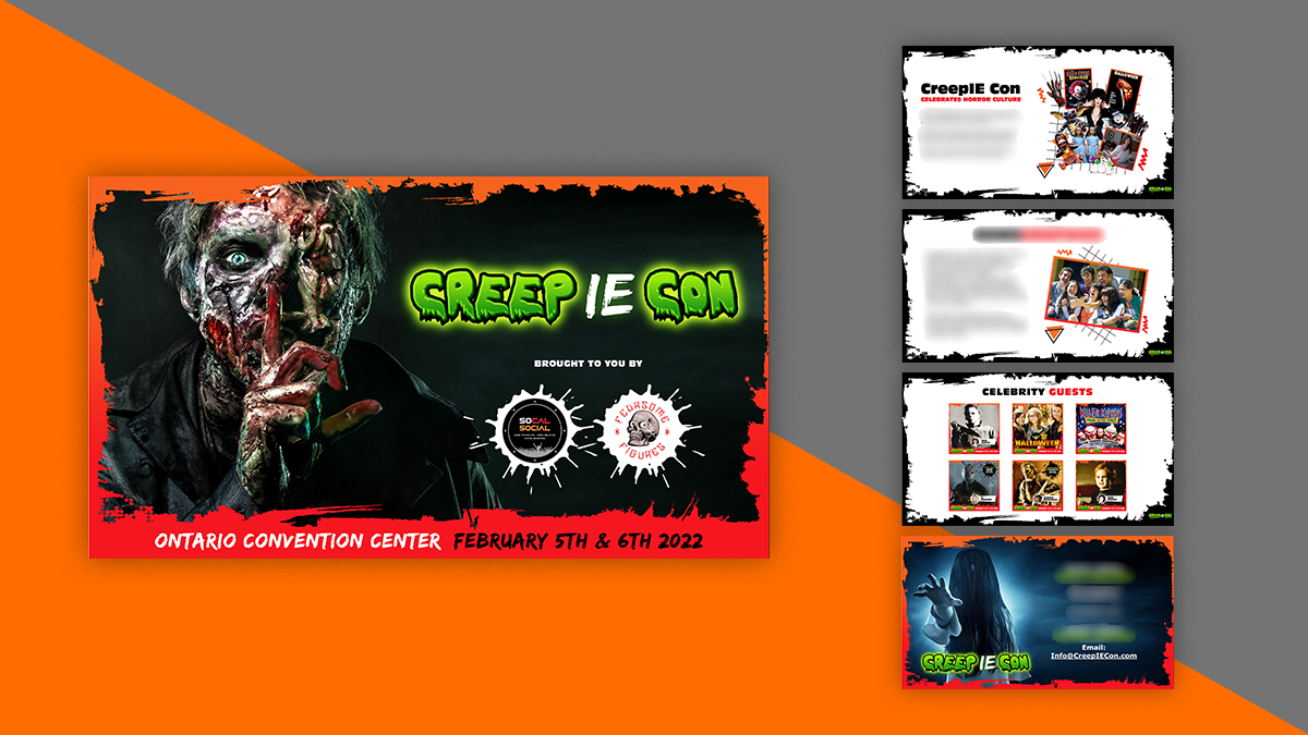 Sponsorship deck for a horror convention