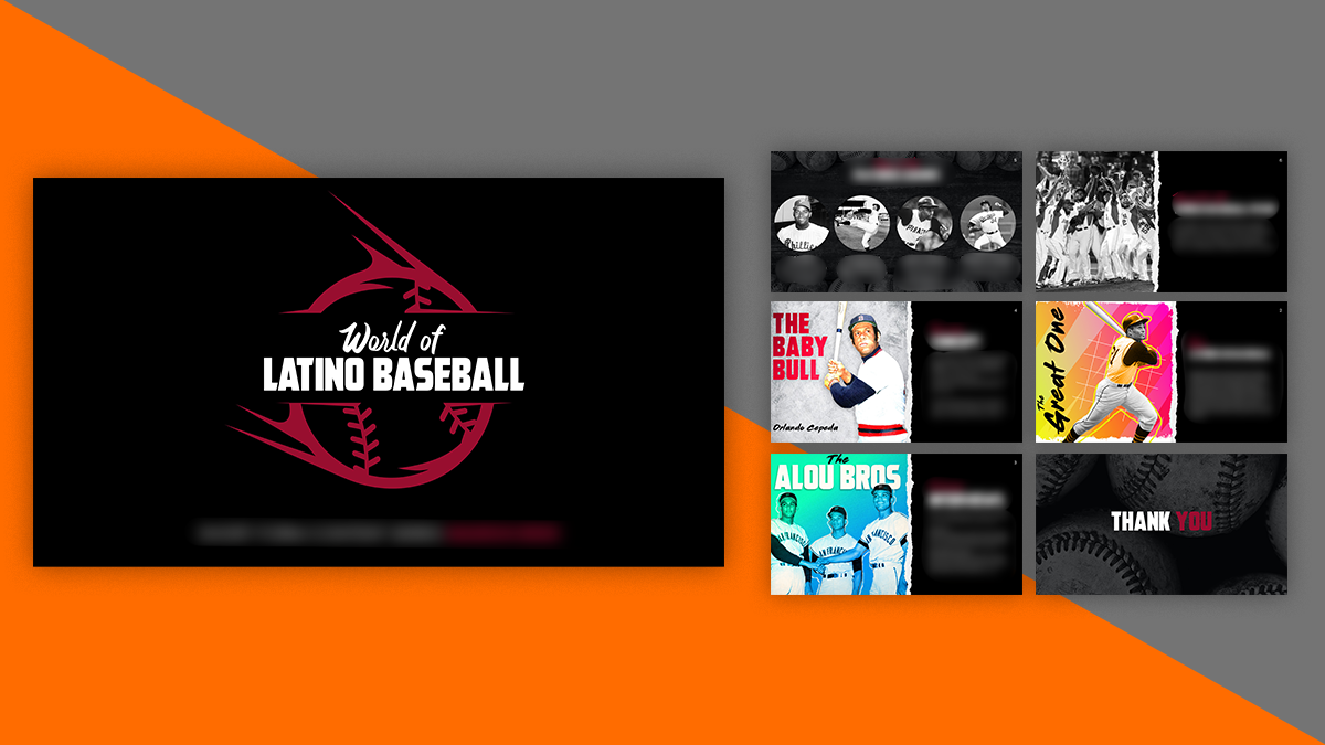 Pitch deck for a latino basebal site